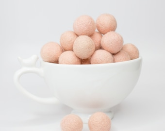 Cherry Blossom Felt Balls | 2.5 cm Pom Balls | 100% Wool Felt Balls | Felt Pom Poms | Loose Felt Balls | DIY Pom Garland | Wholesale