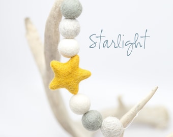 Starlight Felt Ball Garland: Nursery Star Banner