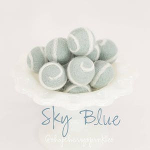 Sky Blue Swirl Felt Balls *2CM -100% Wool Felt Pom Poms - Blue Wool Felt Balls *Pom Garland - Diy Felt Ball Garland -Swirl balls