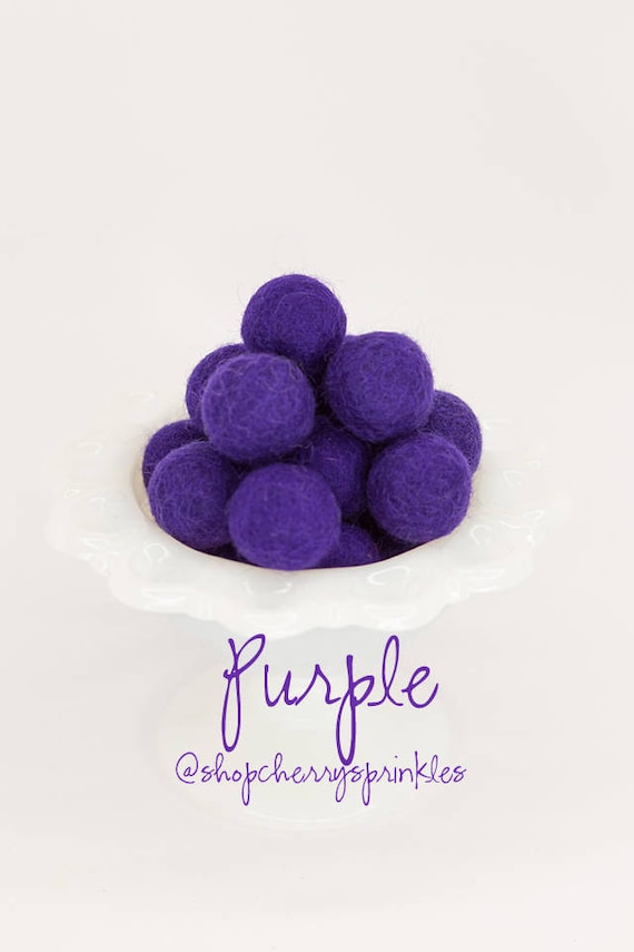 2.5 Inch Purple Large Craft Pom Poms Bulk 1,000 Pieces