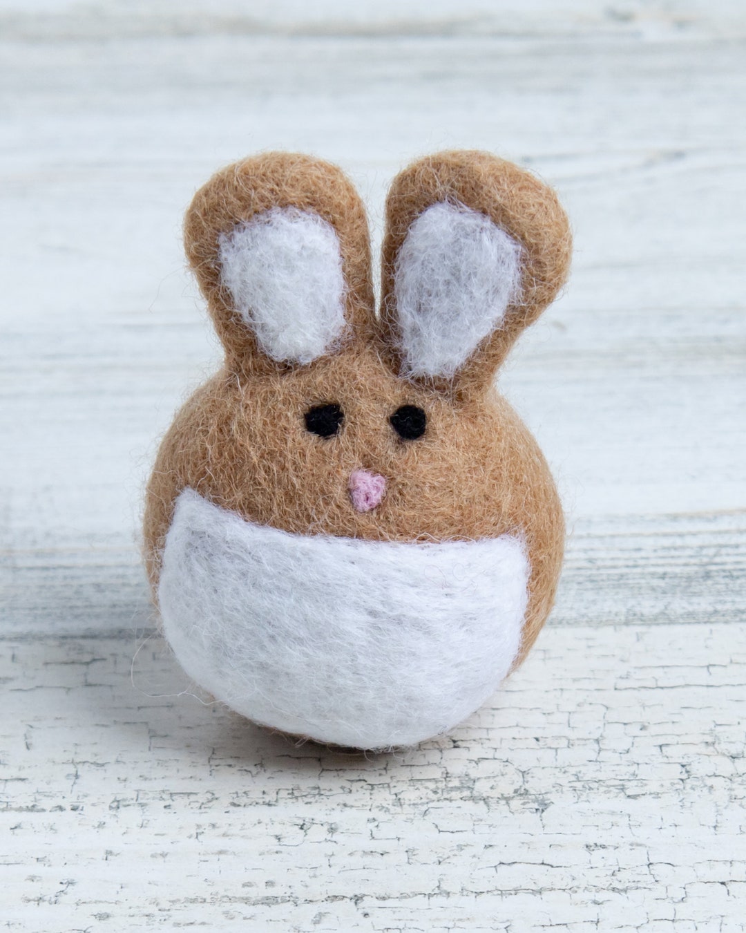 Needle Felted Wool Bunny: Burlap Brown Easter Decor - Etsy