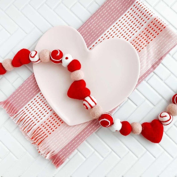 Bannière « Happy Valentines Day » à Paillettes Pour La Saint-Valentin - Guirlande De Cœurs Rouges à Suspendre Pour Fête, Saint-Valentin, Accessoires Photo, Anniversaire De Mariage