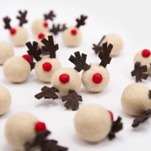 Red Nose Deer | Felt Reindeer | Deer Garland | DIY Christmas | Felted Rudolph | Felt Deer | DIY Christmas Banner | Felt Christmas Ornament
