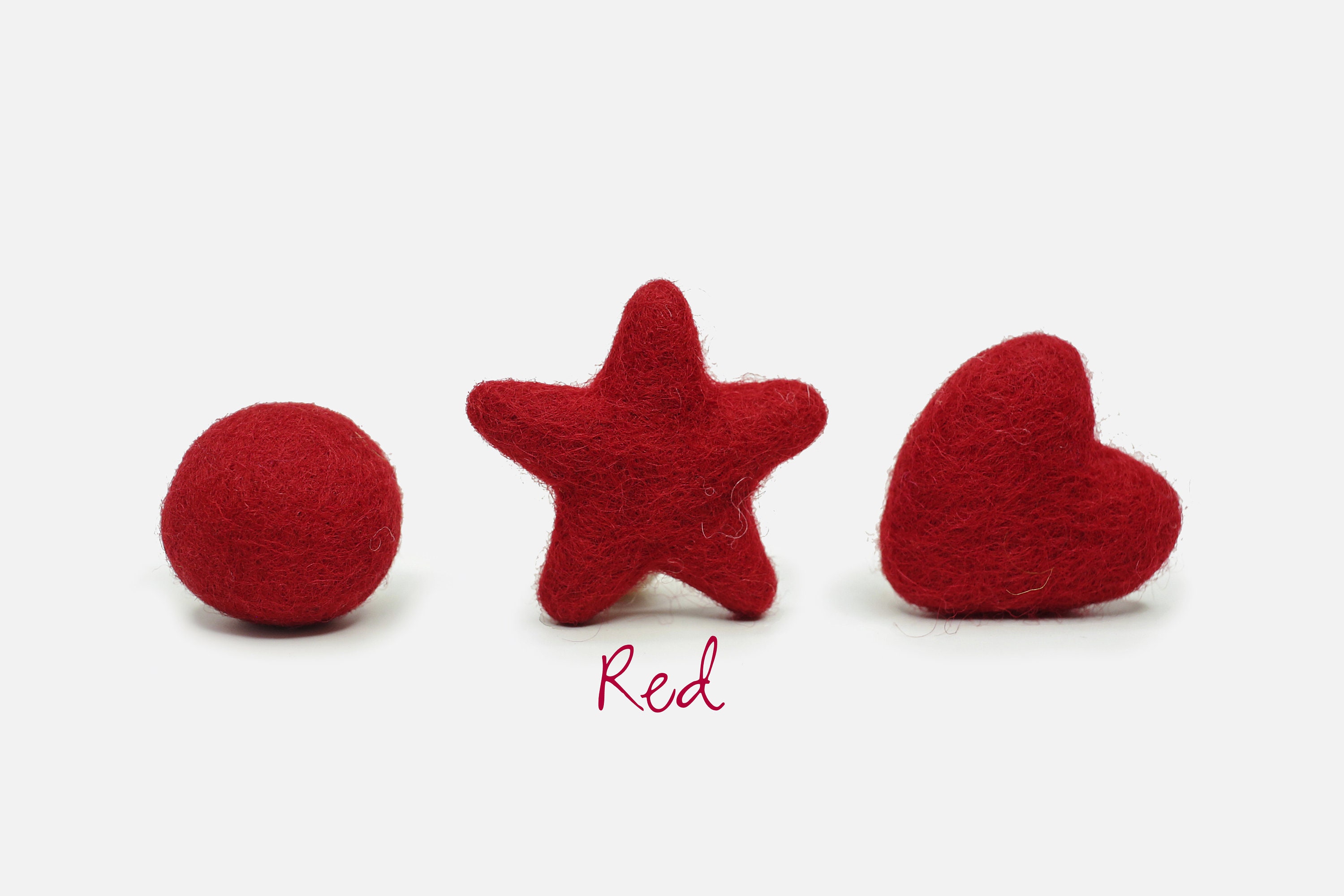 Coeur de feutre rouge /45 - Label Fête