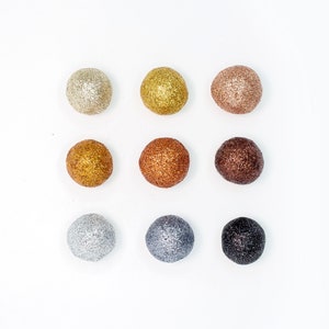 SALE Bronze Glitter Felt Balls Neutral Glitter Poms Felt Ball Garland Wool Felt Balls Glitter Wool Felt Balls Handmade Glitter Balls image 4