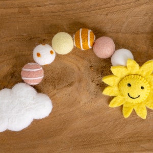 Felt Sunshine Garland: Happy Sun & Cloud Decor