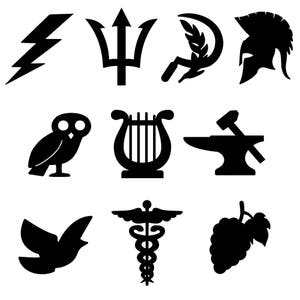 Percy Jackson Cabin Symbol Vinyl Stickers