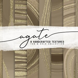 Beige Digital Paper / Tan Agate Digital Paper / Tan and Gold Agate Paper / Digital Background Modern Digital Paper  / Elegant Digital Paper