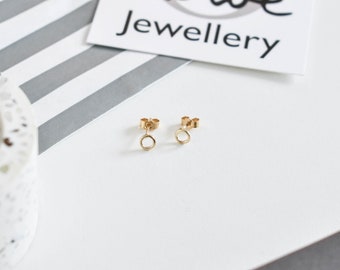 9ct Recycled Yellow Gold Circle Studs