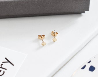 9ct Yellow Gold Dot Studs