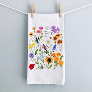 Wildflower Floursack Dishtowel Tea Towel