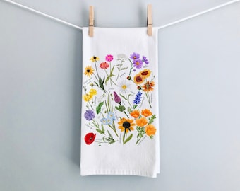 Wildflower Floursack Dishtowel Tea Towel