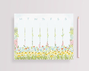 Flower Fields Weekly Planner