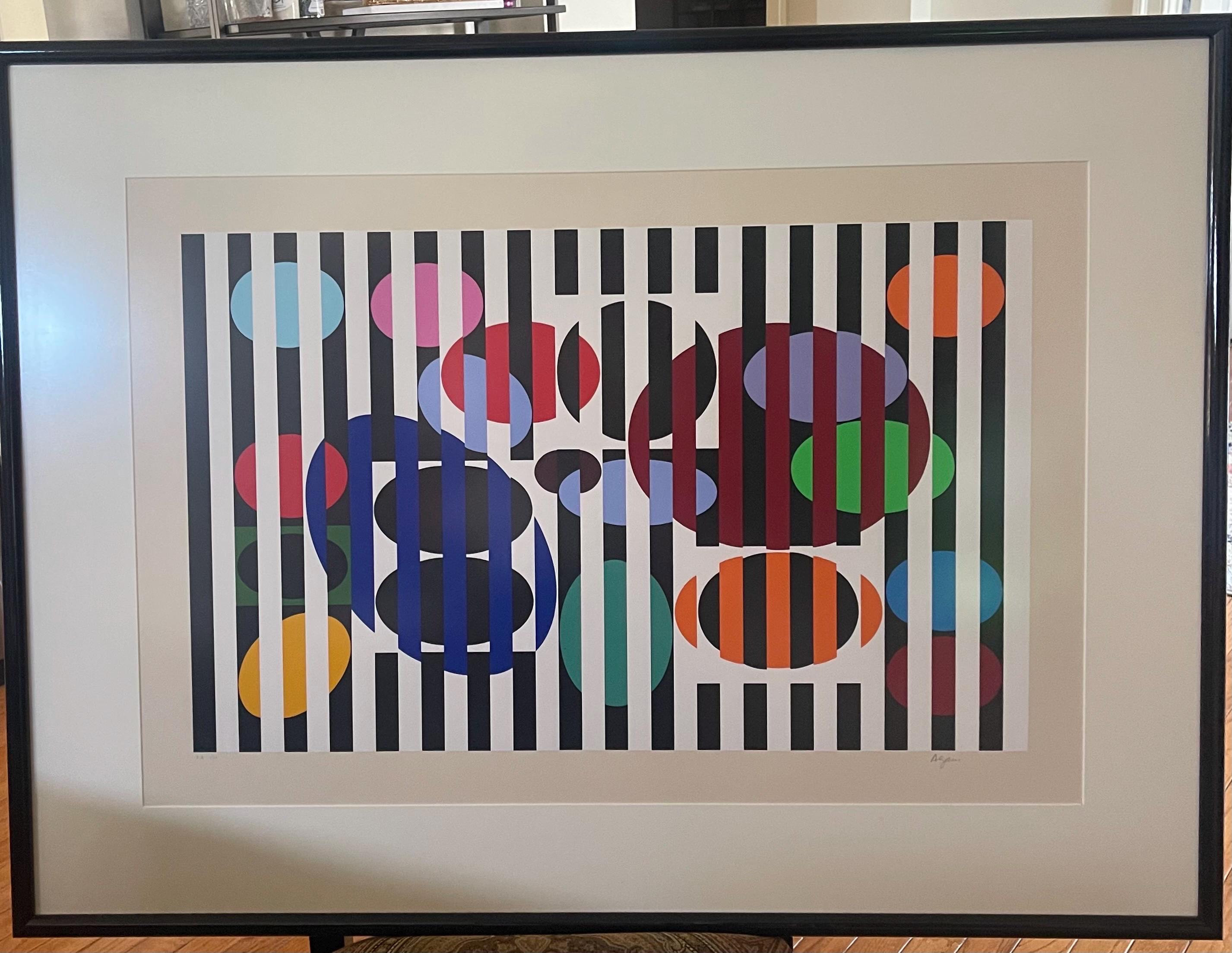Yaacov Agam (1928 - ) Serigraph Screenprint on paper edition E.A. 11/18 from the “One and Another III” series.
