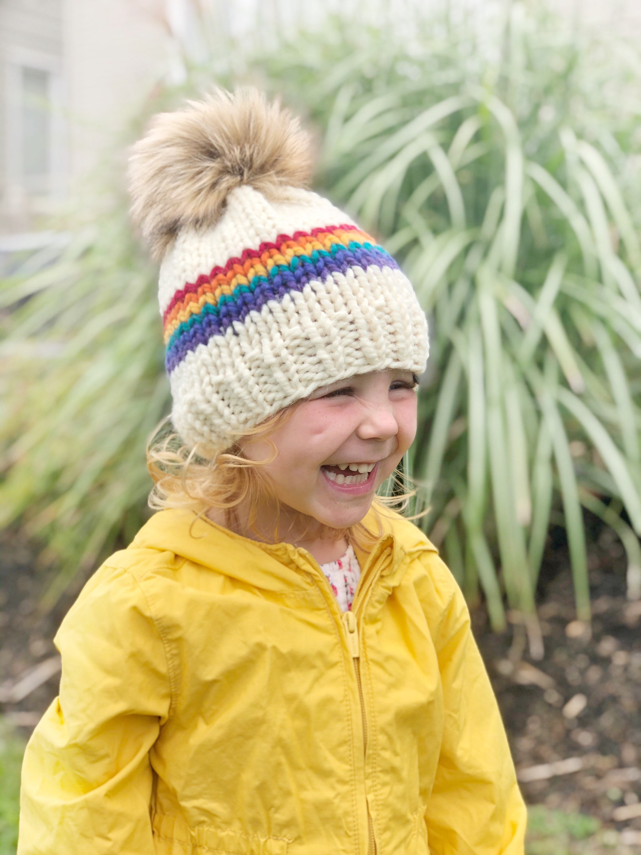 Dthlay Hats Outdoor Multicolor Rainbow Letter Pattern Bucket Hats Women Winter Soft Warm 