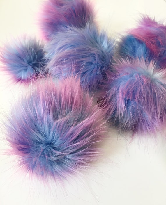 Faux Fur Pom UNICORN Handmade Pom Craft Supply Fur 