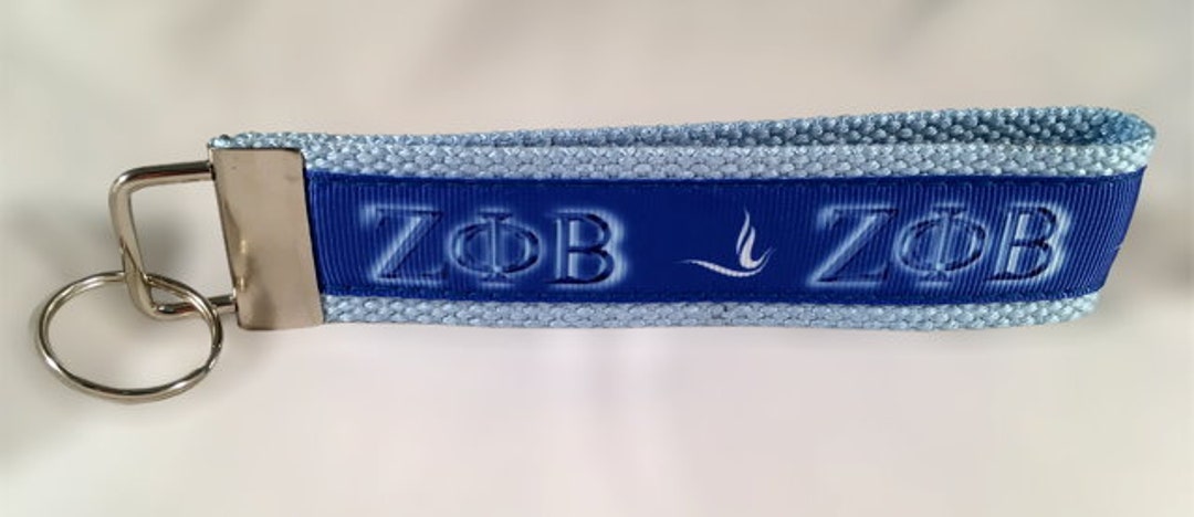 Handmade Zeta Phi Beta Sorority Ribbon Key Fob Keychain - Etsy