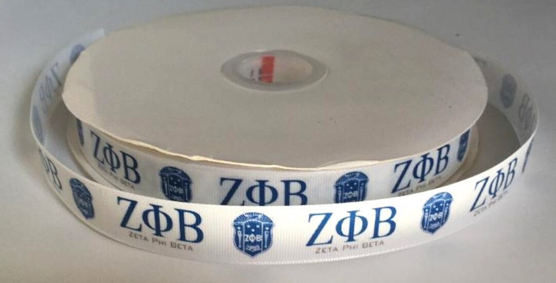 7/8 Inch Custom Zeta Phi Beta Sorority Satin or Grosgrain Ribbon *free ...