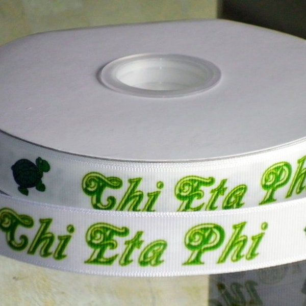 7/8 inch Custom Chi Eta Phi Sorority Satin or Grosgrain Ribbon *Free Personalization*