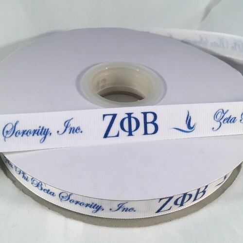 7/8 Inch Blue Zeta Phi Beta Sorority Grosgrain Ribbon - Etsy