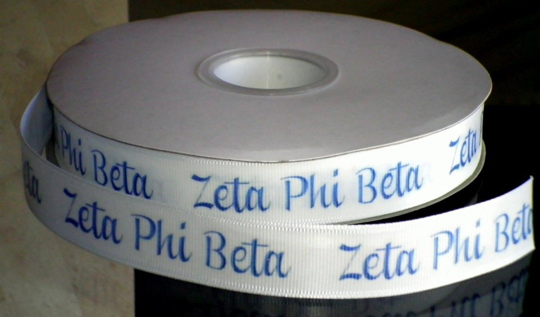 7/8 Inch Custom Zeta Phi Beta Sorority Satin or Grosgrain Ribbon *free ...
