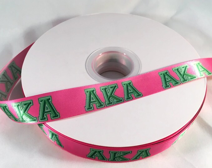 Pink/green Sorority Inspired Satin Ribbon High Quality Shiny Etsy