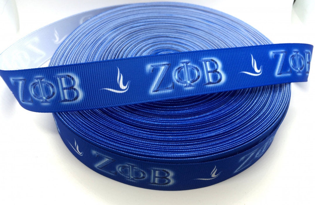 7/8 Inch Blue Zeta Phi Beta Sorority Grosgrain Ribbon - Etsy