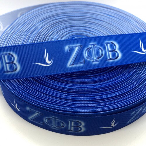 7/8 Inch Blue Zeta Phi Beta Sorority Grosgrain Ribbon - Etsy