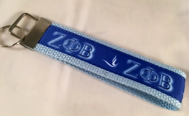 Handmade Zeta Phi Beta Sorority Ribbon Key Fob Keychain - Etsy