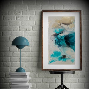 Zen Painting Watercolor Painting Office Art Print Abstract Painting Contemporary Art Abstract Painting Large Wall Art Bathroom Decor image 1