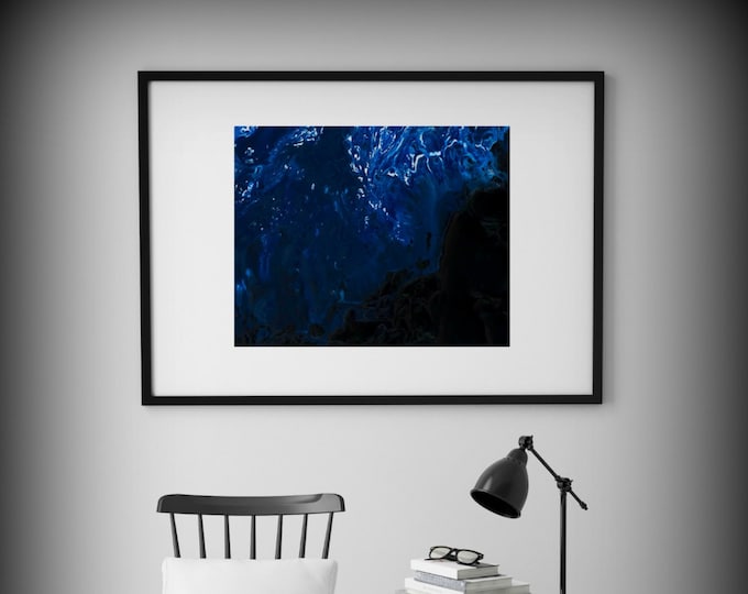 Black and Blue Art, Wall Art Prints, Blue Painting, Fine Art Prints Abstract Painting Wall Decor Art Print Large Abstract Print Wall Art