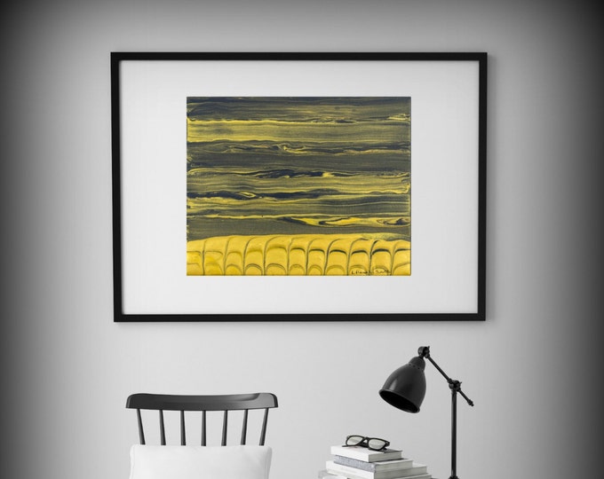 Abstract art Modern Minimalist print Yellow and Gray Painting Wall art Office Decor Canvas print Abstract Art Abstract Print Canvas Art