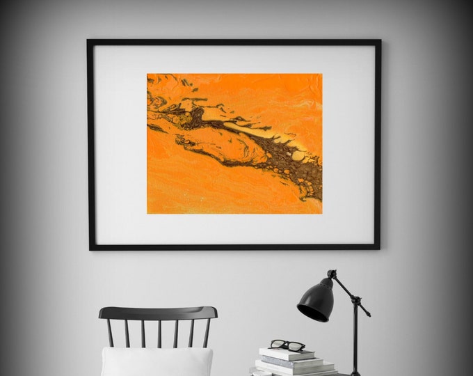 Orange Painting Acrylic Painting GICLEE Art Print Abstract Painting Contemporary Wall Art Abstract Painting Sizes Small / Large Wall Art