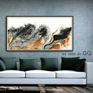 Giclee Print of Original Abstract Oil Painting Bold Art Abstract Made To Order Large Fine Art Print Copper Gift for Men and Gift for Women image 1