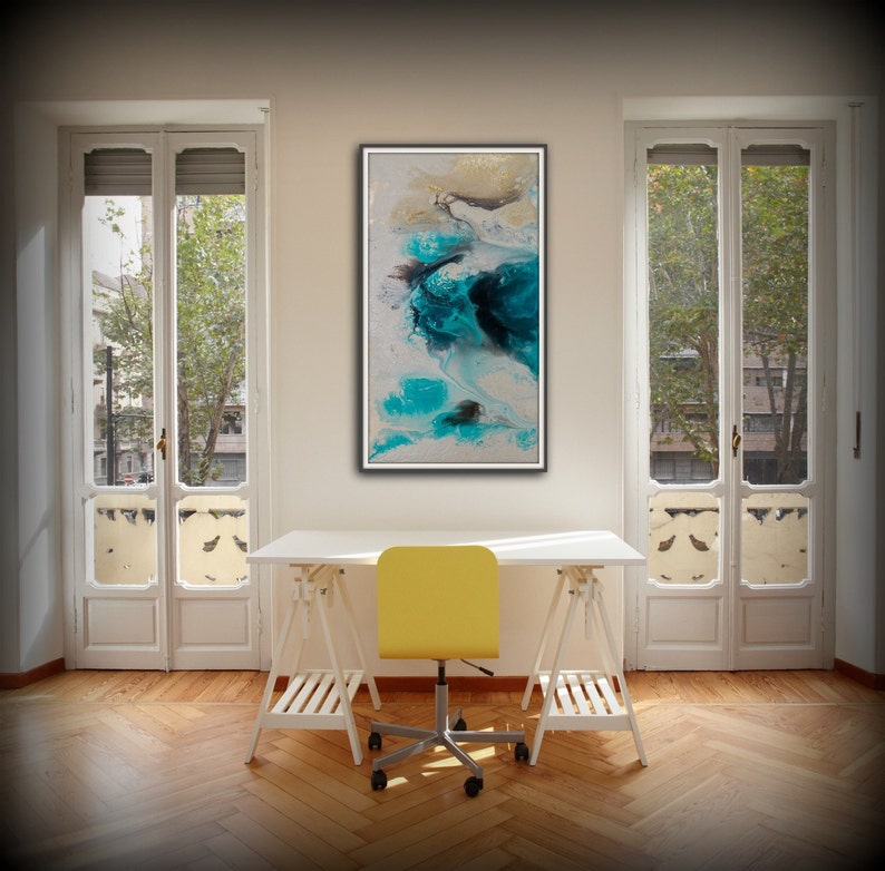 Zen Painting Watercolor Painting Office Art Print Abstract Painting Contemporary Art Abstract Painting Large Wall Art Bathroom Decor image 3