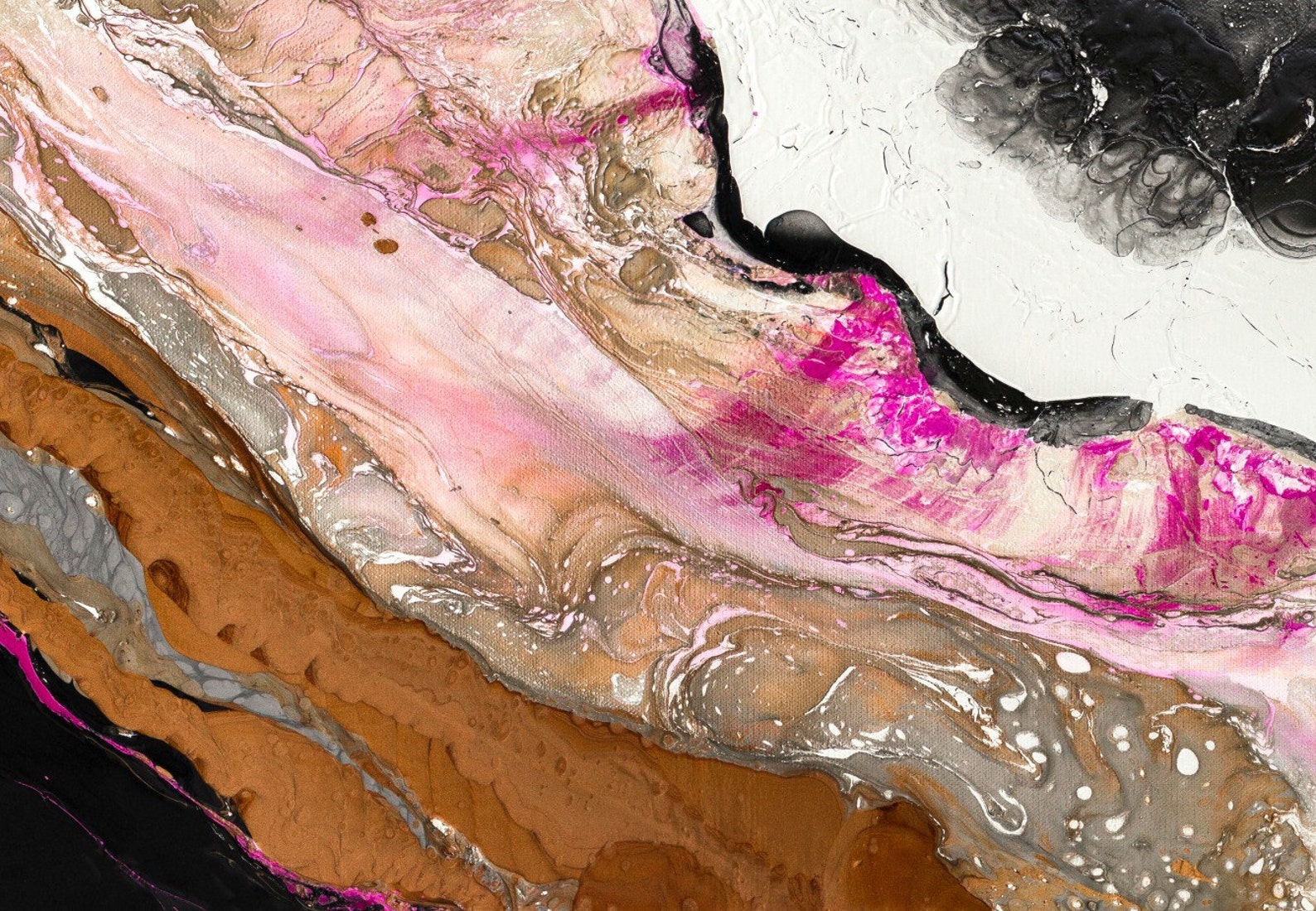 Black and White Art Pink and Brown Art Prints Fine Art Etsy