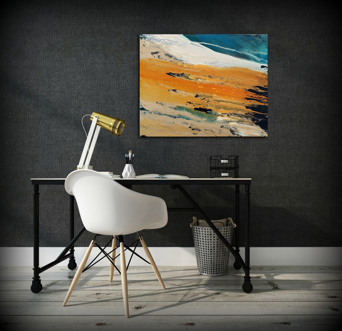 Art Painting Acrylic Painting Abstract Art Small Wall Art Teal And