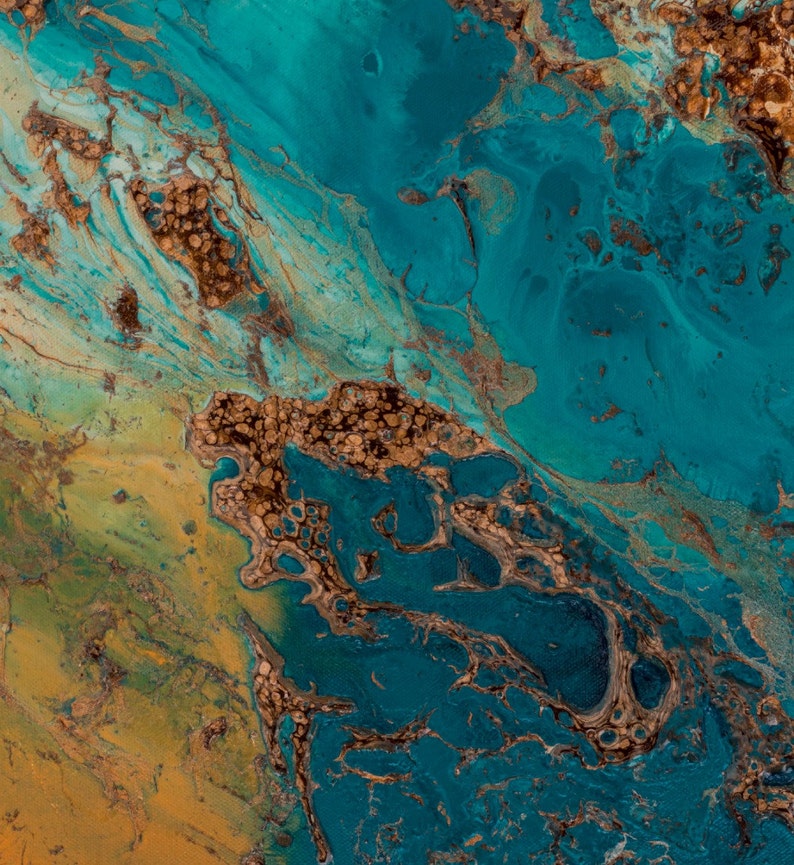 SALE Blue and Copper Art Wall Art Prints Fine Art Prints Etsy