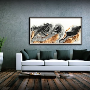 Giclee Print of Original Abstract Oil Painting Bold Art Abstract Made To Order Large Fine Art Print Copper Gift for Men and Gift for Women image 2