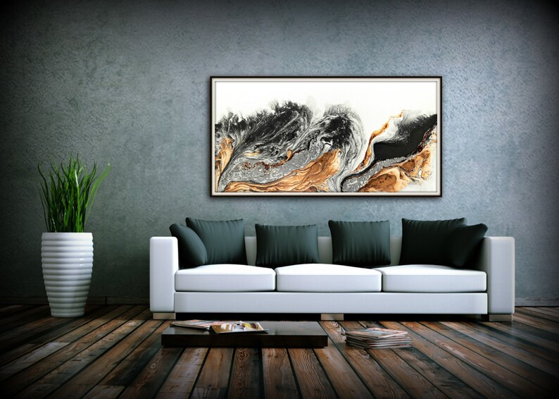 Giclee Print of Original Abstract Oil Painting Bold Art Abstract Made To Order Large Fine Art Print Copper Gift for Men and Gift for Women image 2