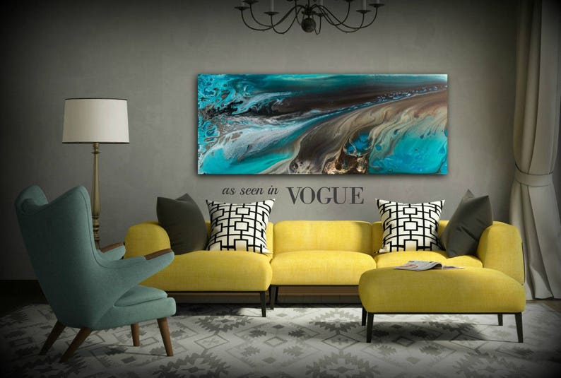 GICLEE PRINTS Art Peinture abstraite Coastal Home Decor Impressions sur toile modernes Cadeau Décoration murale GRANDES tailles Beach House Art Canvas Art Print image 1