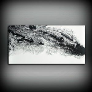 SALE Large Abstract Painting Print Abstract Art Canvas Print, Black and White Art Large Abstract Wall Art, Large Abstract Art Fine Art Print image 1