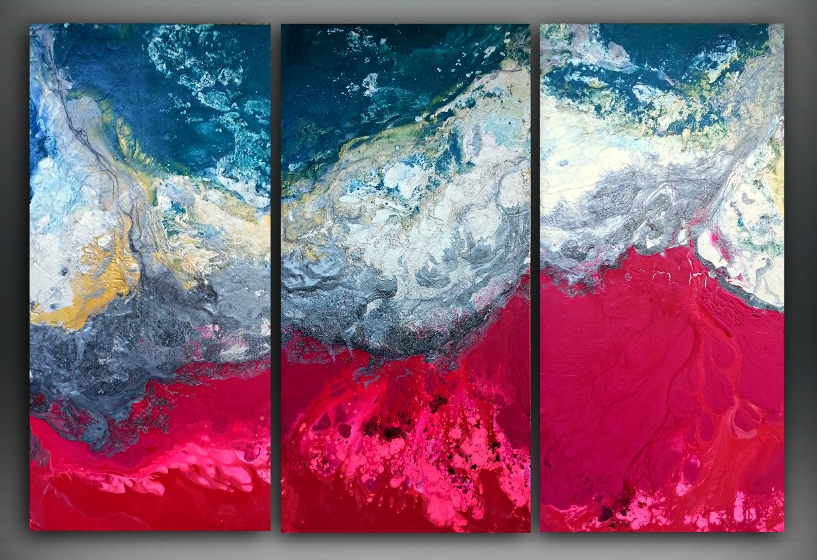 Magenta Painting 48 x 72 Acrylic Painting Canvas Art Abstract Etsy