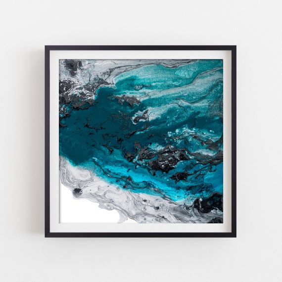 激安単価で 青い絵、現代アート、抽象画、blue、ブルー、水色、ターコイズ 絵画