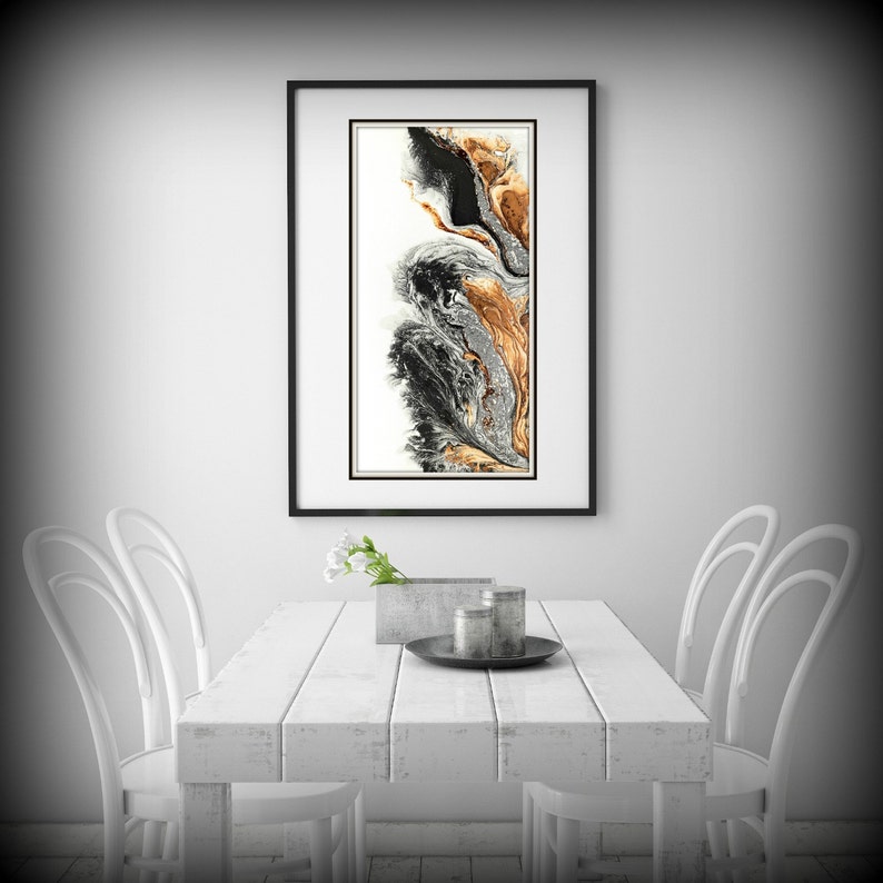 Giclee Print of Original Abstract Oil Painting Bold Art Abstract Made To Order Large Fine Art Print Copper Gift for Men and Gift for Women image 3