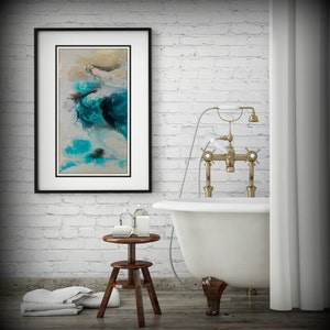 Zen Painting Watercolor Painting Office Art Print Abstract Painting Contemporary Art Abstract Painting Large Wall Art Bathroom Decor image 2