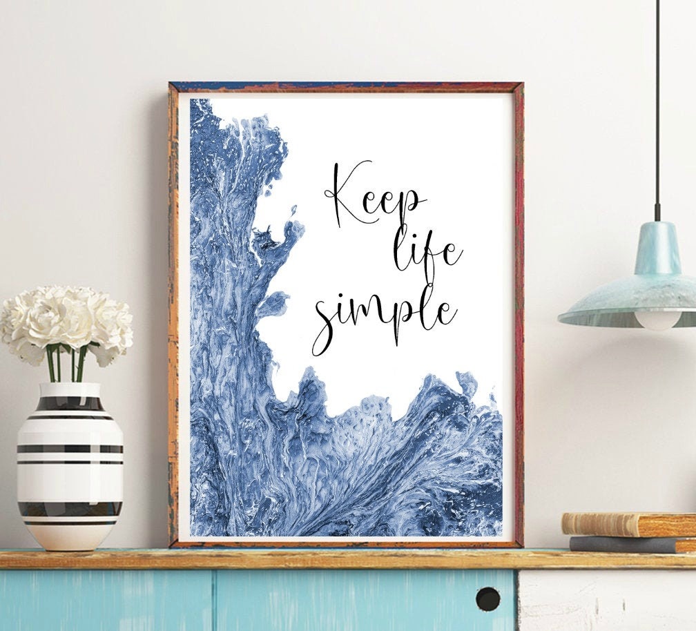 Typography Quote Wall Art on Abstract Painting by LDawningScott, Keep