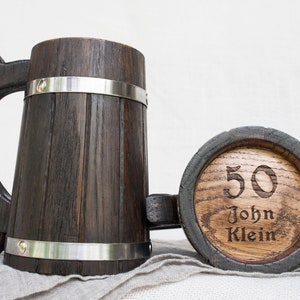 Wooden Beer Mug 0.7 l 23oz, Groomsmen Gift, Tankard, Wooden Beer Tankard, Groom Gift, Wooden Tankard, Wood Mug, Beer Mug, Wood Beer Mug, image 9