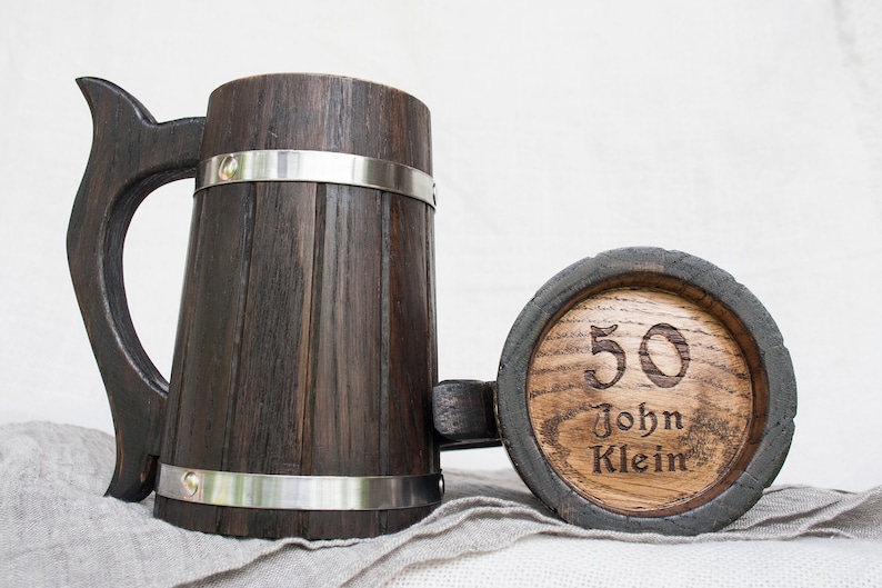 Wooden Beer Mug 0.7 l 23oz, Groomsmen Gift, Tankard, Wooden Beer Tankard, Groom Gift, Wooden Tankard, Wood Mug, Beer Mug, Wood Beer Mug, image 9