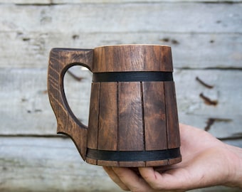 Wooden Beer Mug, Tankard, Wooden Tankard, Wood Tankard, Wooden Mug, Beer Mug, Wood Beer Mug, Wood Mug, Groomsmen Gift, Weddings, 20oz, 23oz